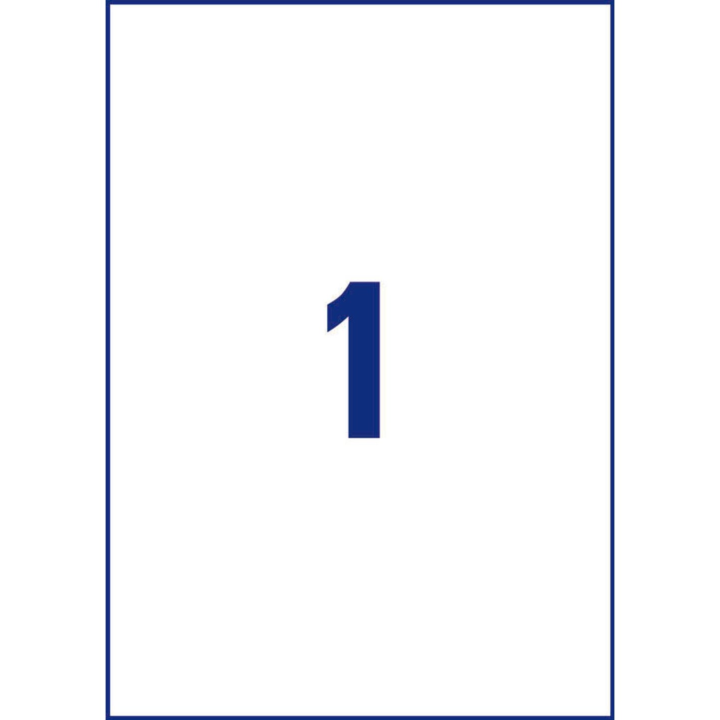 AVERY Zweckform Etiketten weiß 210,0 x 297,0 mm | L4735REV-25 | 1 Pack = 30 Blatt