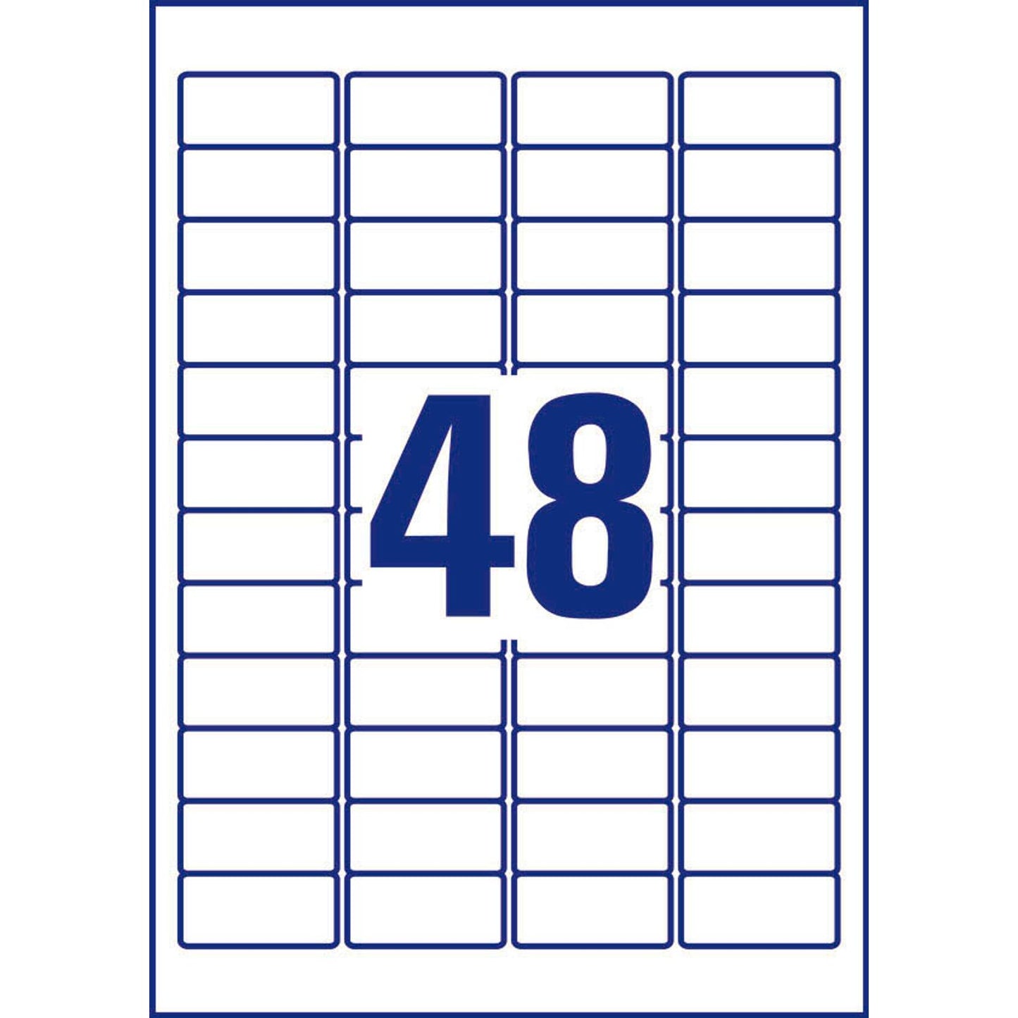 AVERY Zweckform Etiketten weiß 45,7 x 21,2 mm | L4736REV-25 | 1 Pack = 30 Blatt