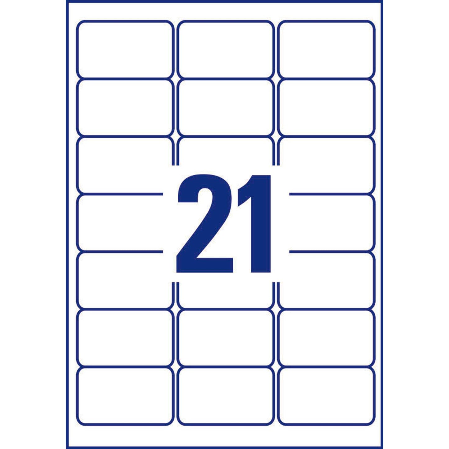 AVERY Zweckform Etiketten weiß 63,5 x 38,1 mm | L6023REV-25 | 1 Pack = 30 Blatt