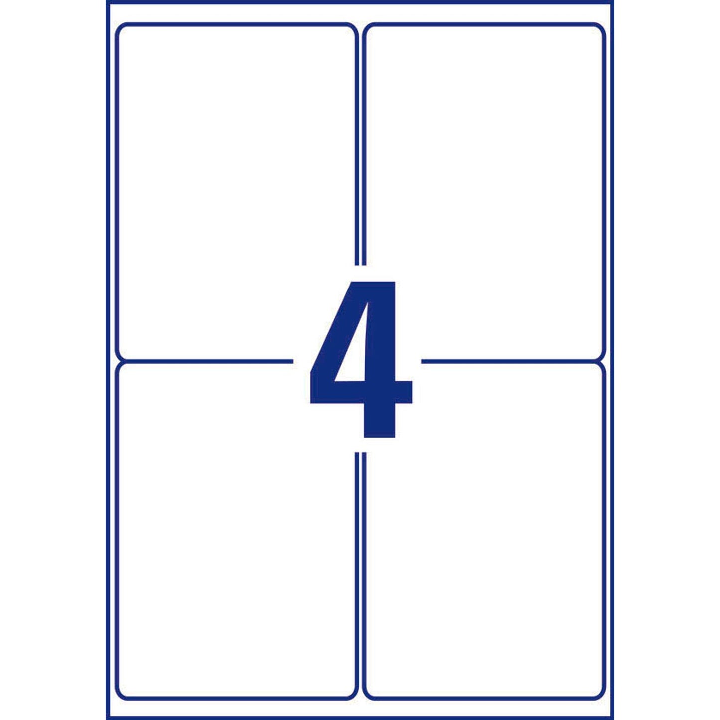 AVERY Zweckform Etiketten weiß 99,1 x 139,0 mm | L4733REV-25 | 1 Pack = 30 Blatt