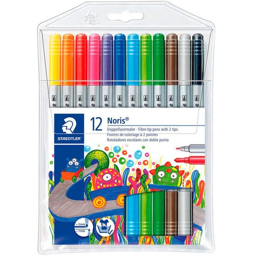 STAEDTLER Noris® 320 Filzstifte farbsortiert | 320 C 12 | 1 Pack = 12 St.