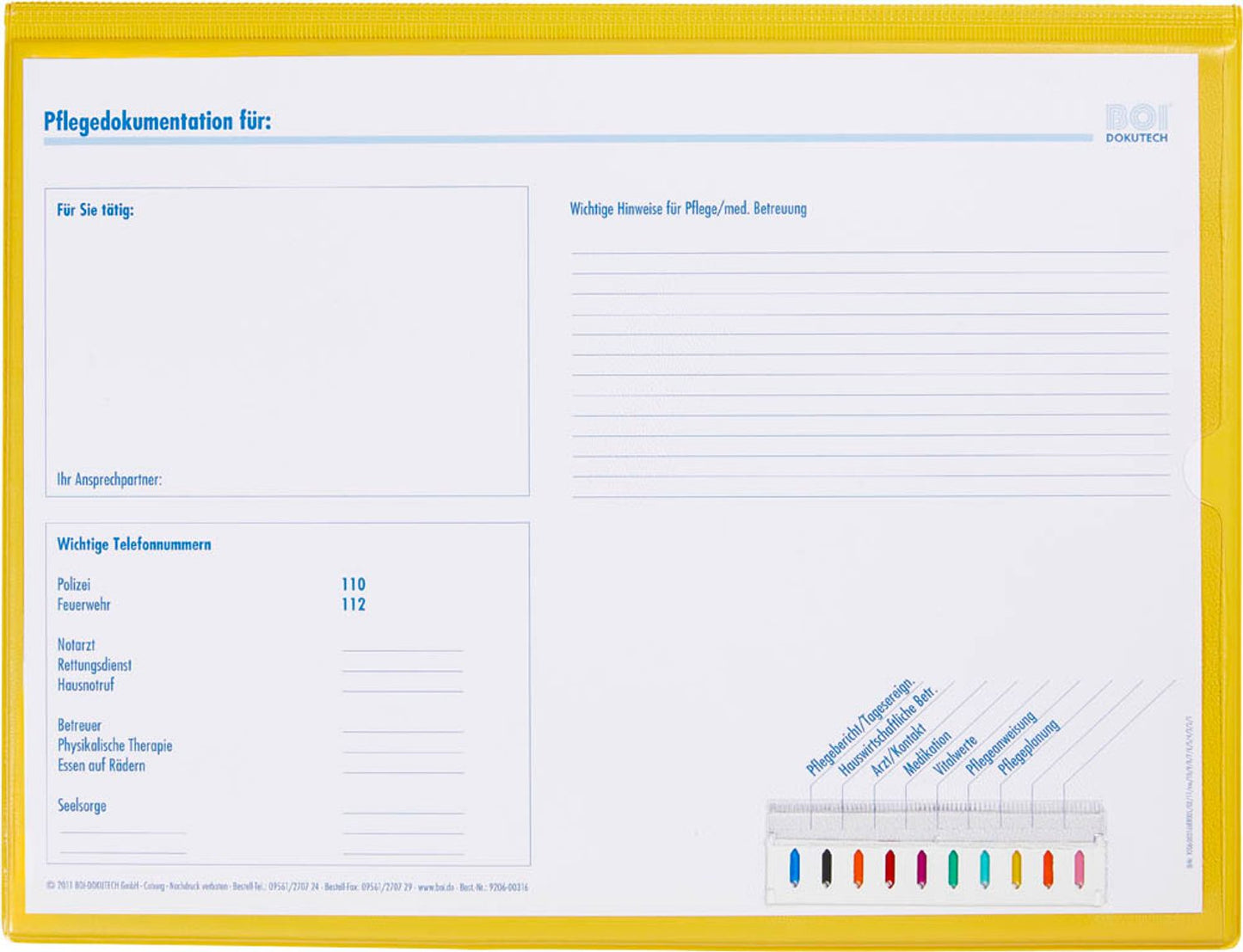 BOI Patienten-Dokumentationsmappe Professional-Line DIN A4 quer
