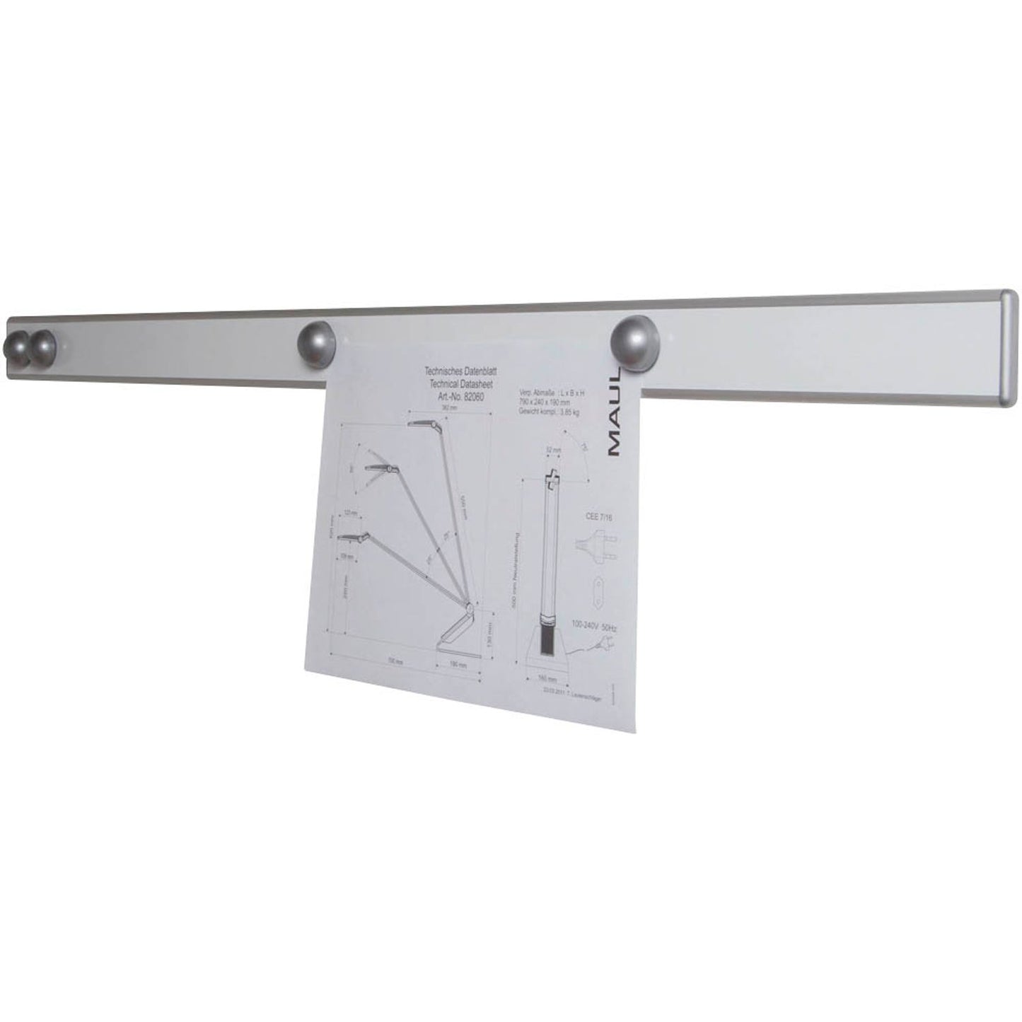 MAUL Design pro Magnetleiste silber 5,4 x 101,0 cm | 6250094