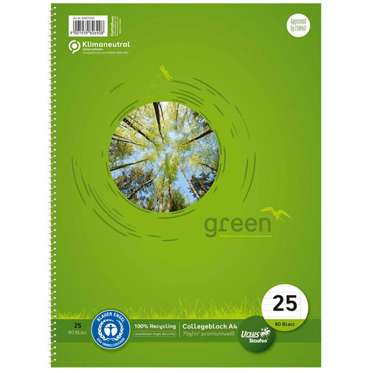 Staufen® Collegeblock green Lineatur 25 liniert DIN A4 Außenrand | 608575025