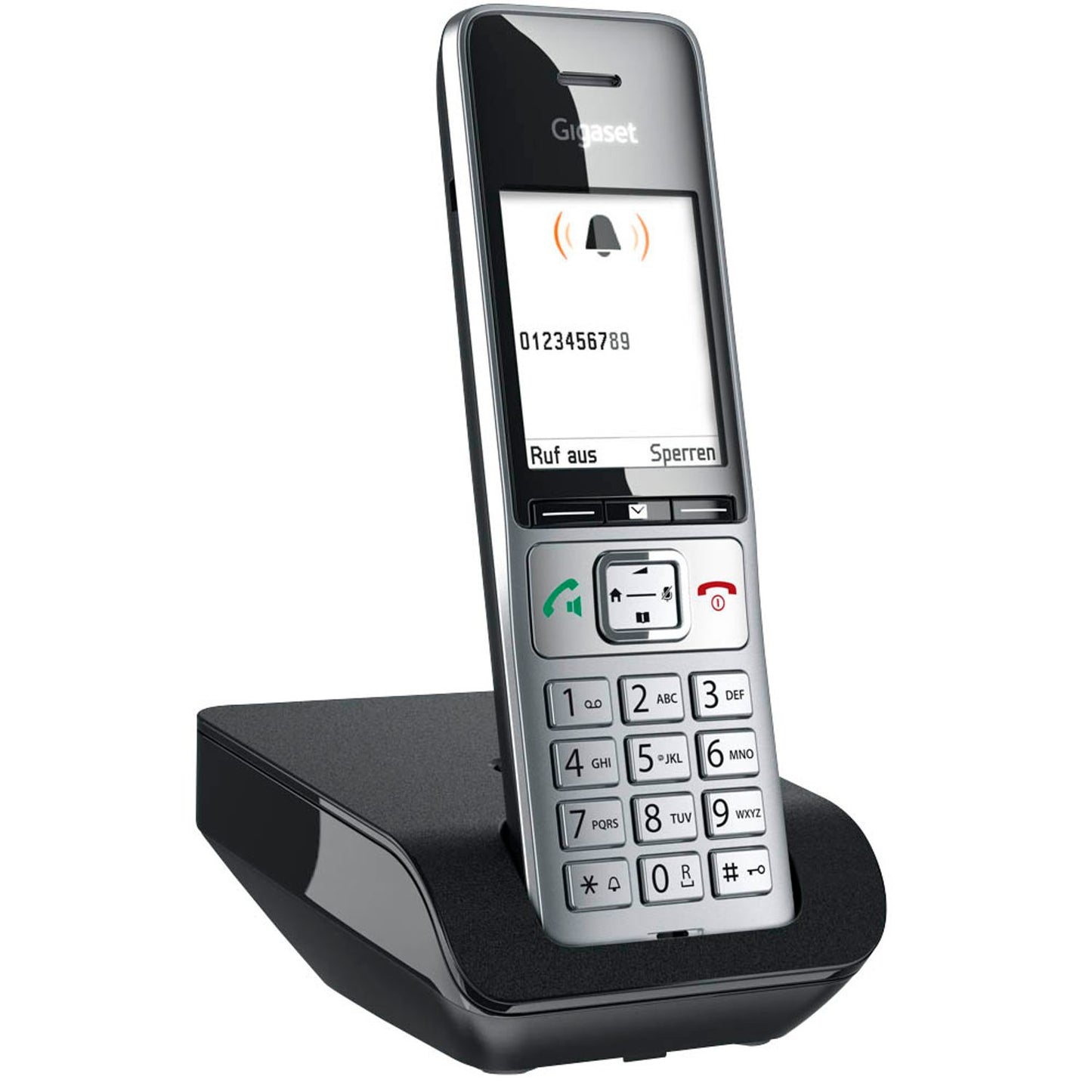 Gigaset COMFORT 500 Schnurloses Telefon schwarz-silber | S30852-H3003-B101