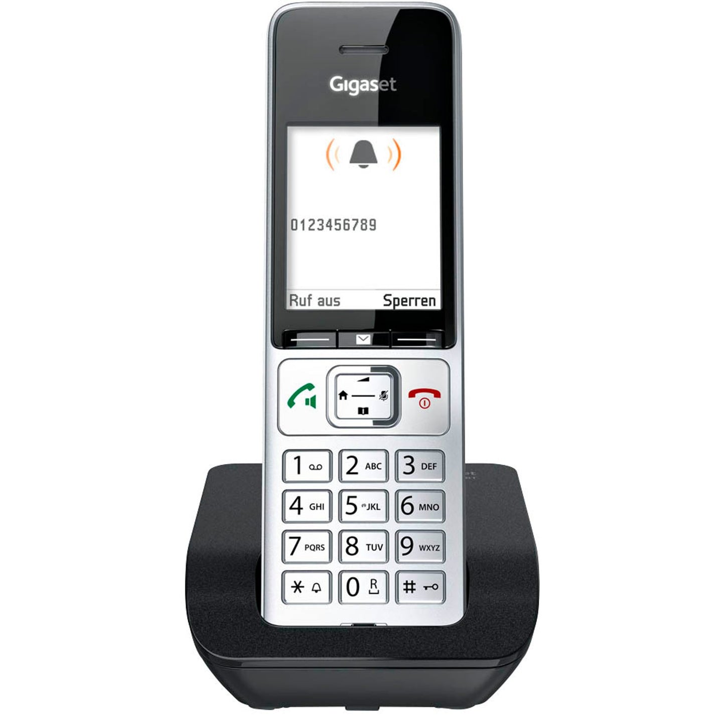 Gigaset COMFORT 500 Schnurloses Telefon schwarz-silber | S30852-H3003-B101