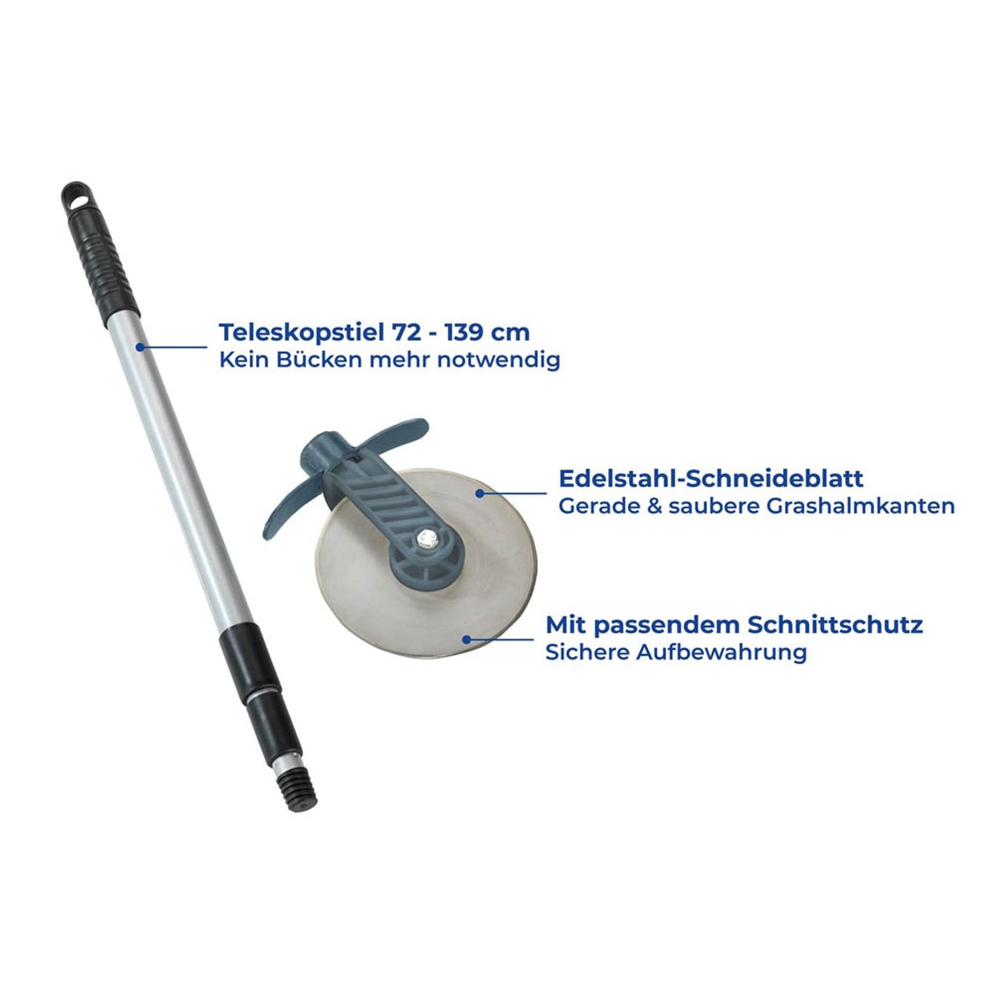 WENKO Rasenkantenroller 72,0 - 139,0 cm | 88231500