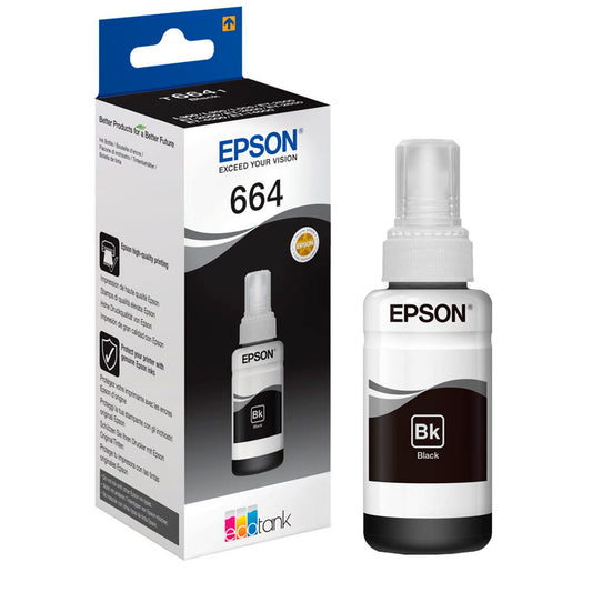 EPSON T6641 schwarz Tintenflasche | C13T664140