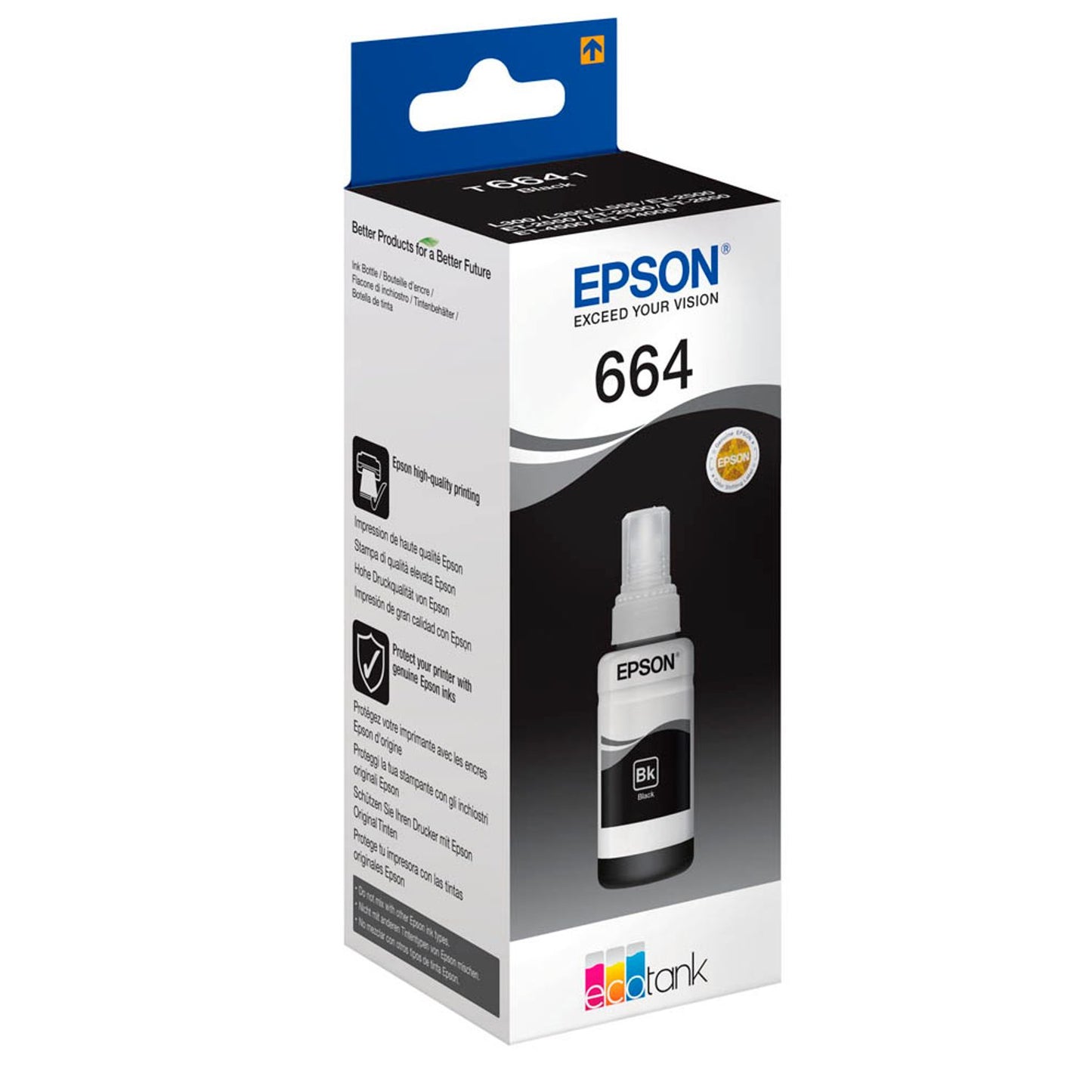 EPSON T6641 schwarz Tintenflasche | C13T664140