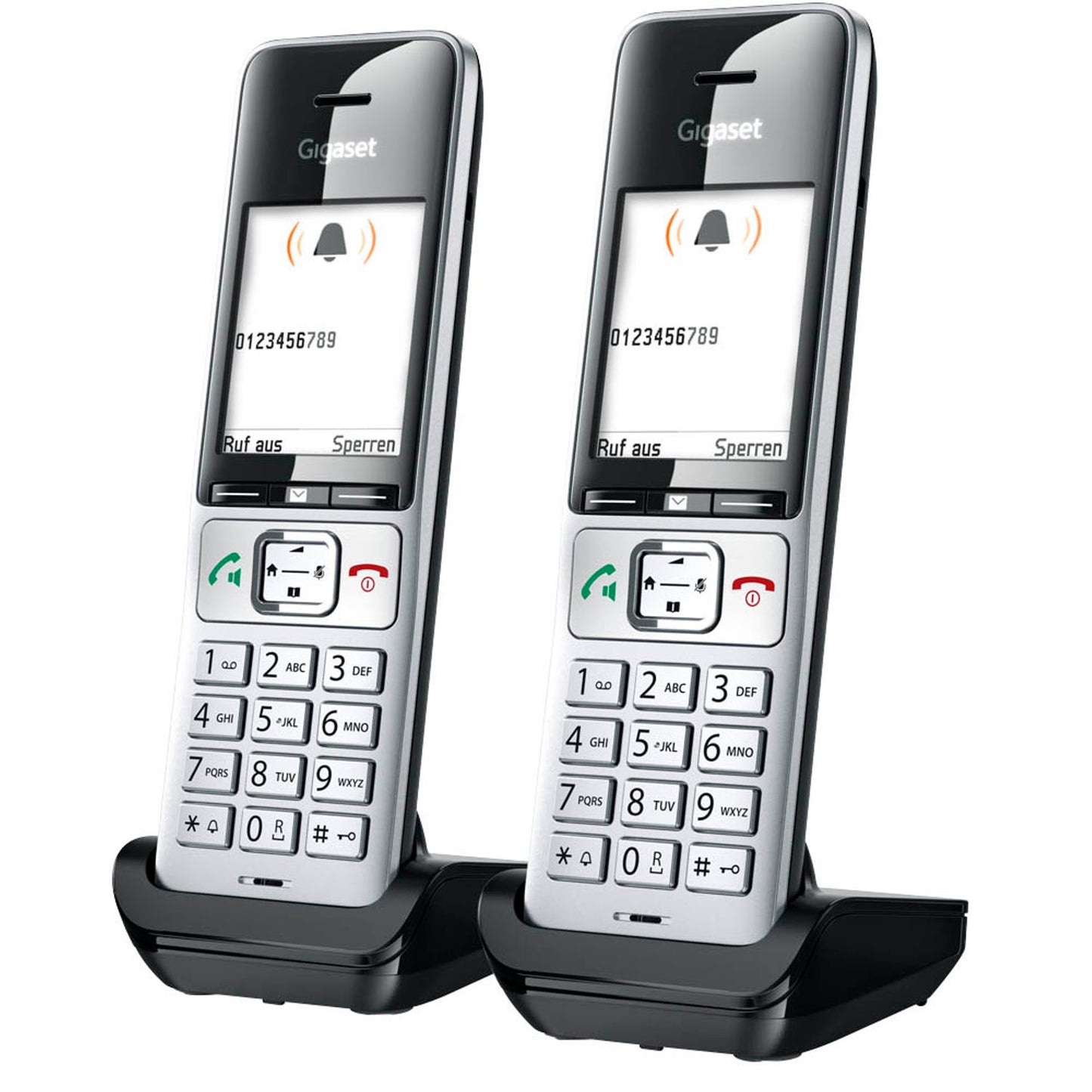 Gigaset COMFORT 500HX duo Zusatz-Mobilteile schwarz-silber | L36852-H3061-R101