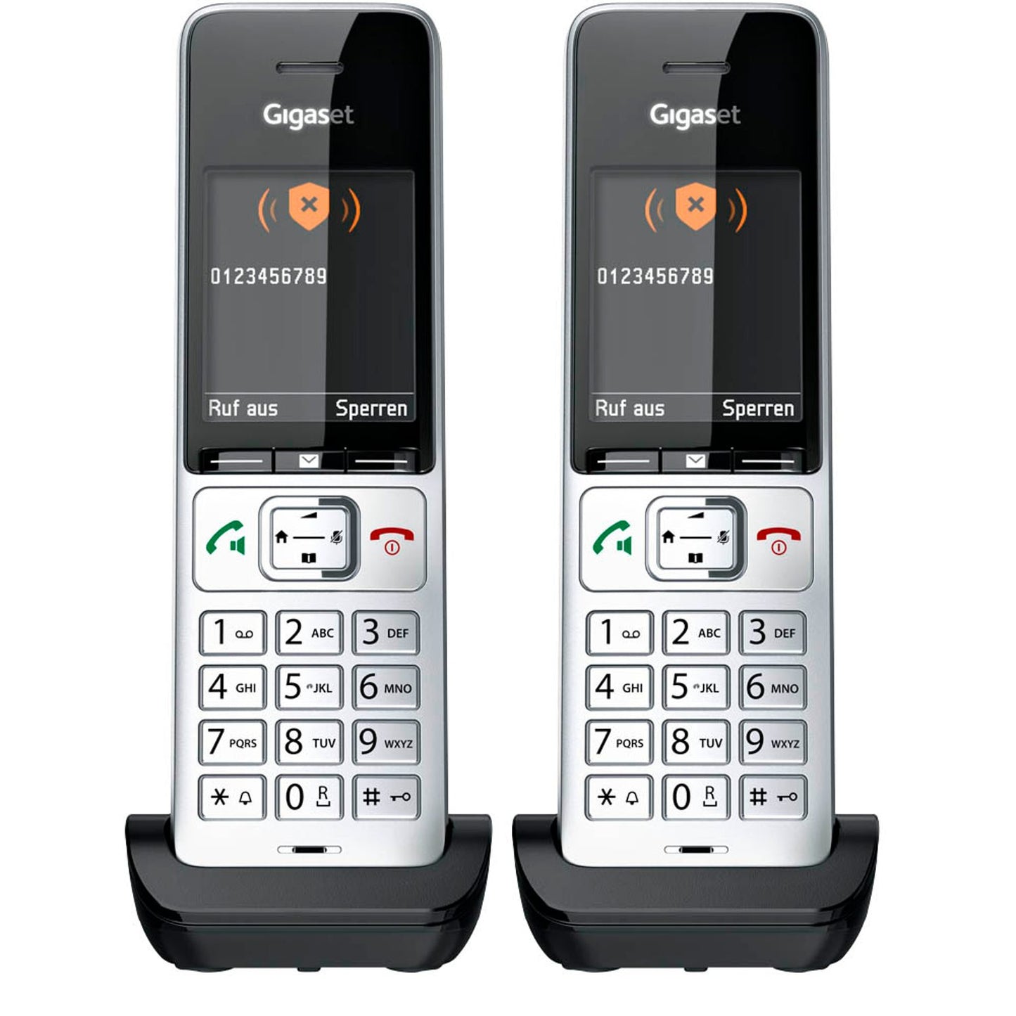 Gigaset COMFORT 500HX duo Zusatz-Mobilteile schwarz-silber | L36852-H3061-R101