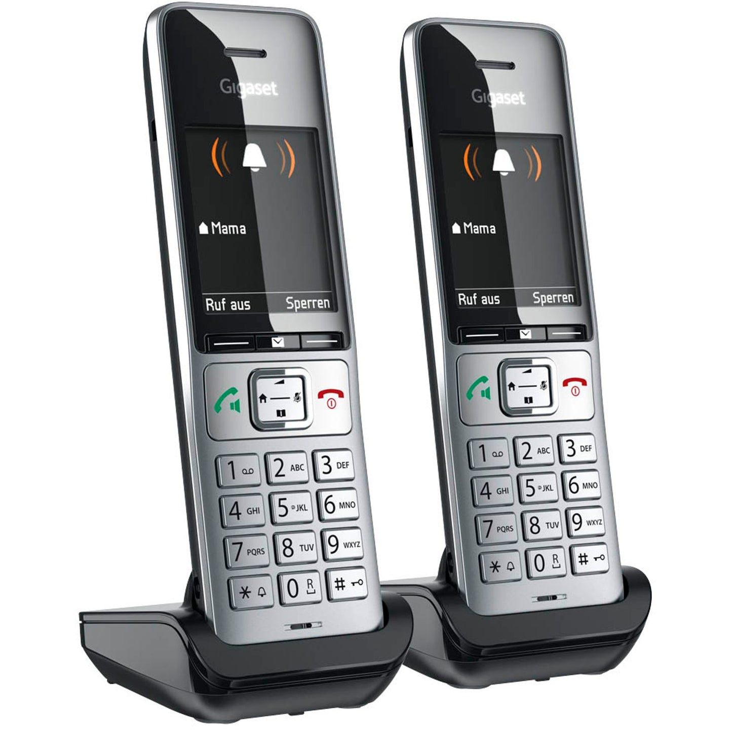 Gigaset COMFORT 500HX duo Zusatz-Mobilteile schwarz-silber | L36852-H3061-R101