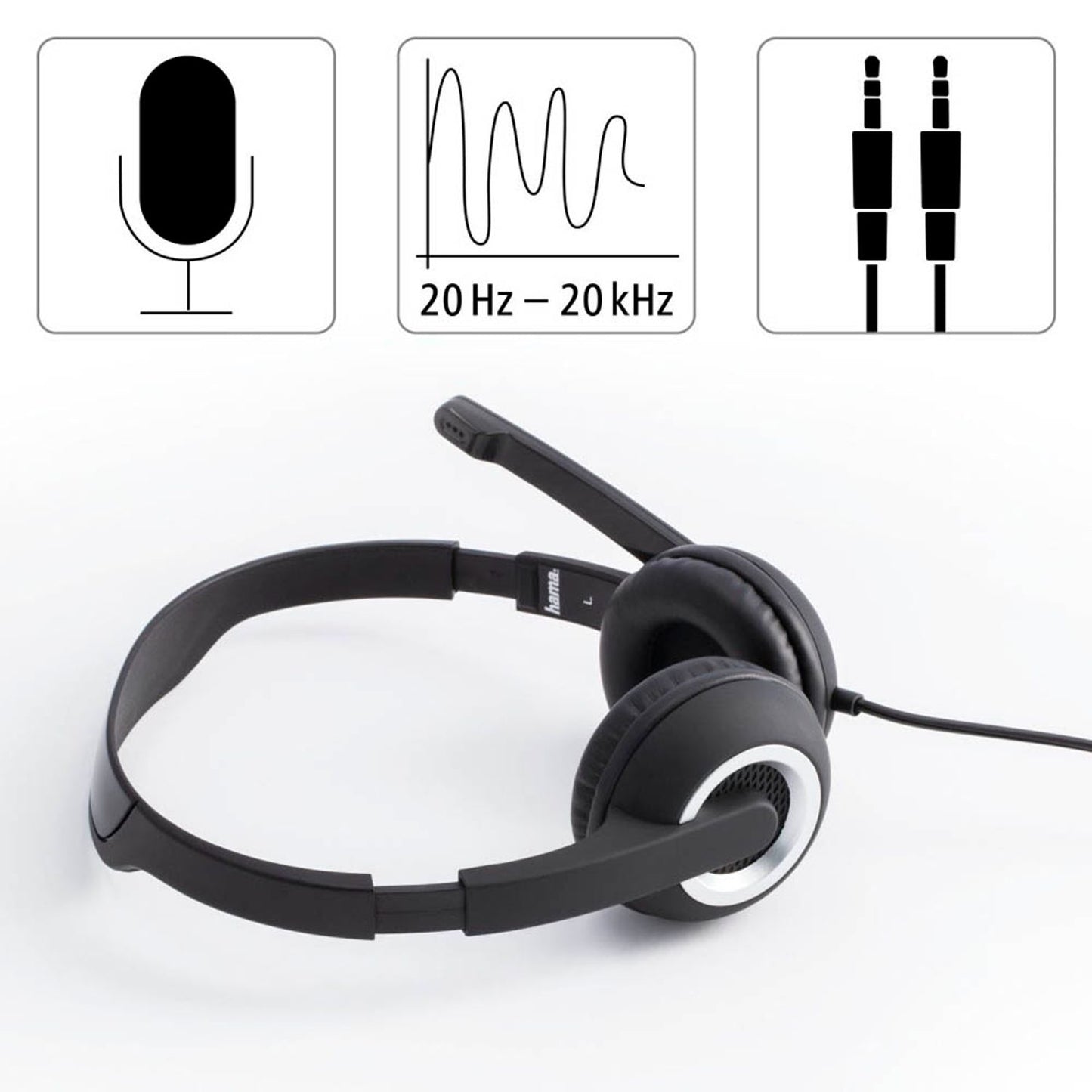 hama HS-P150 Headset schwarz | 53982