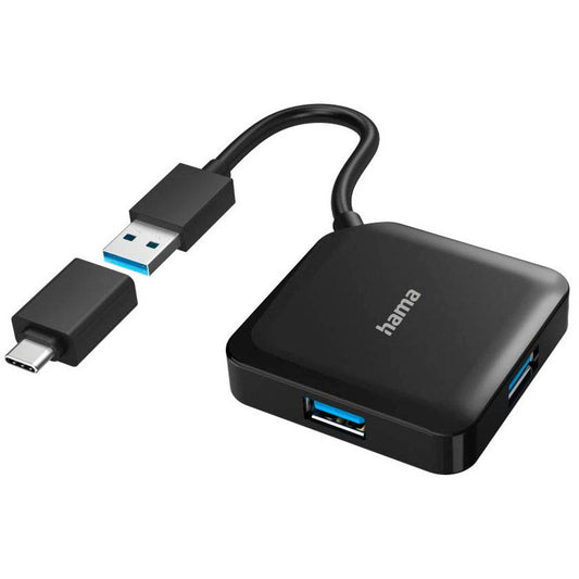 hama USB-Hub 4-fach schwarz | 200116