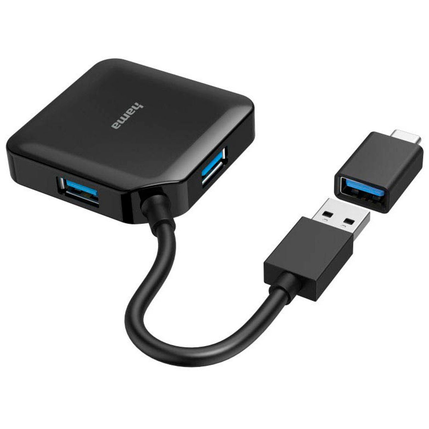 hama USB-Hub 4-fach schwarz | 200116