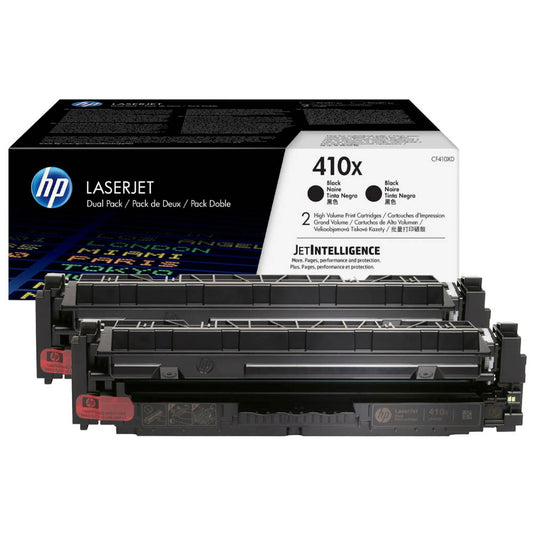 HP 410X () schwarz Tonerkartuschen, 2er-Set | CF410XD | 1 Pack = 2 St.