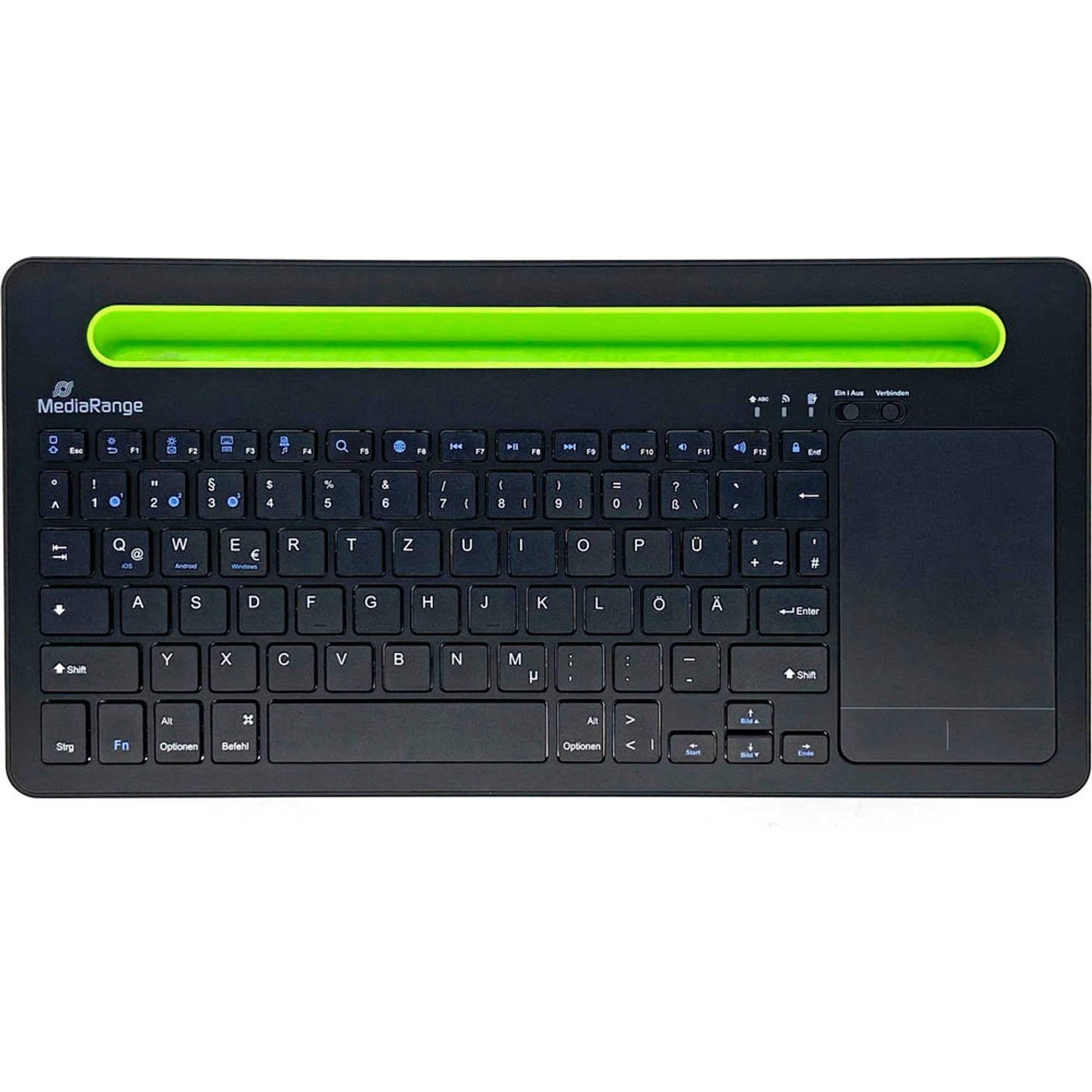 MediaRange Tastatur kabellos schwarz | MROS131
