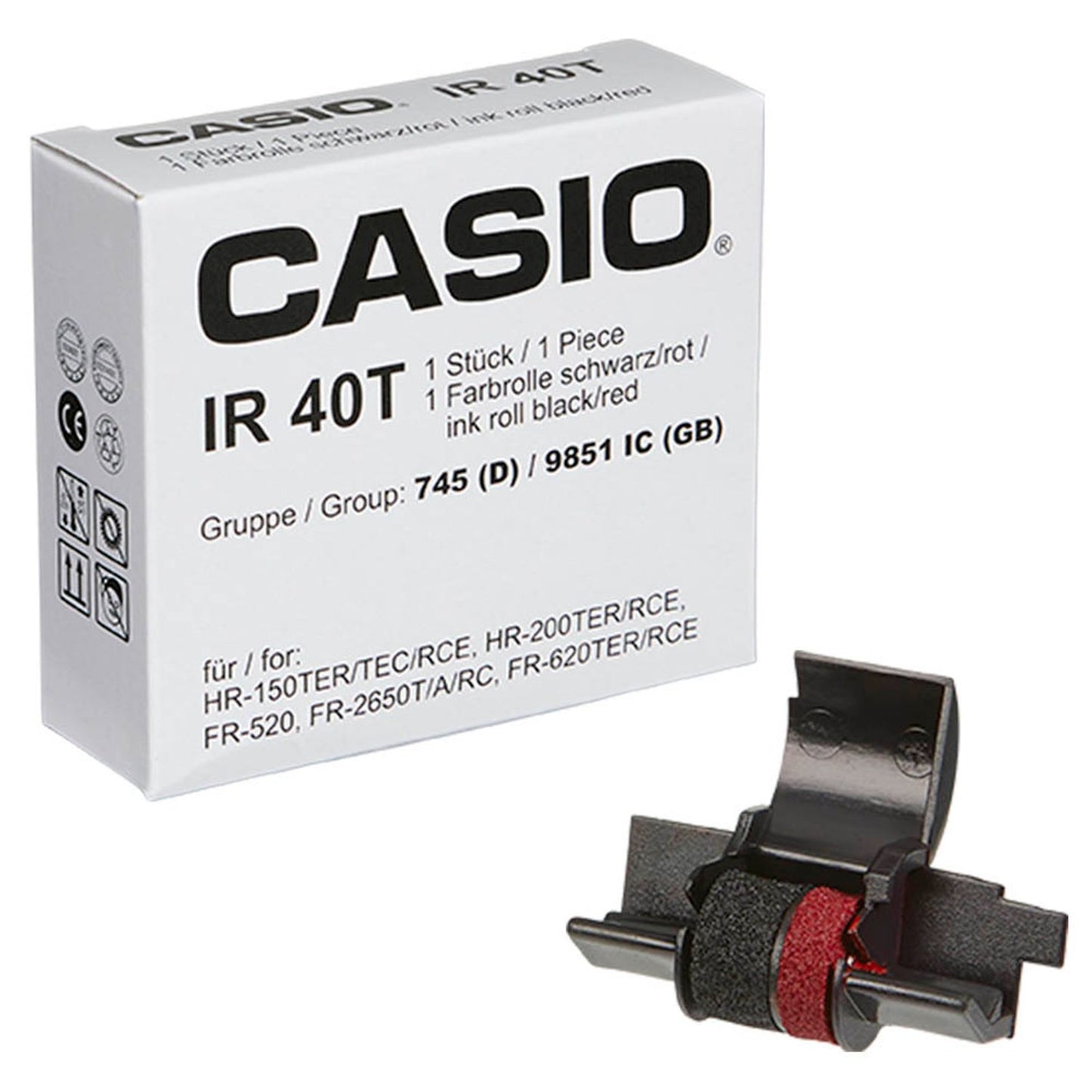 CASIO (Gruppe 745) schwarz/rot Farbrolle | IR-40T-2