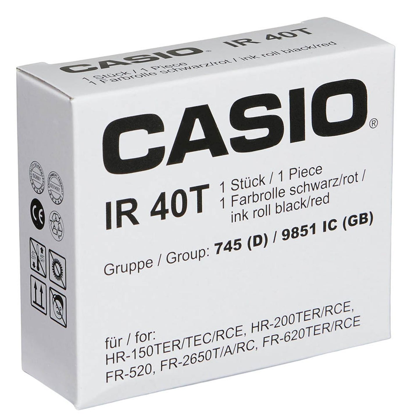CASIO (Gruppe 745) schwarz/rot Farbrolle | IR-40T-2