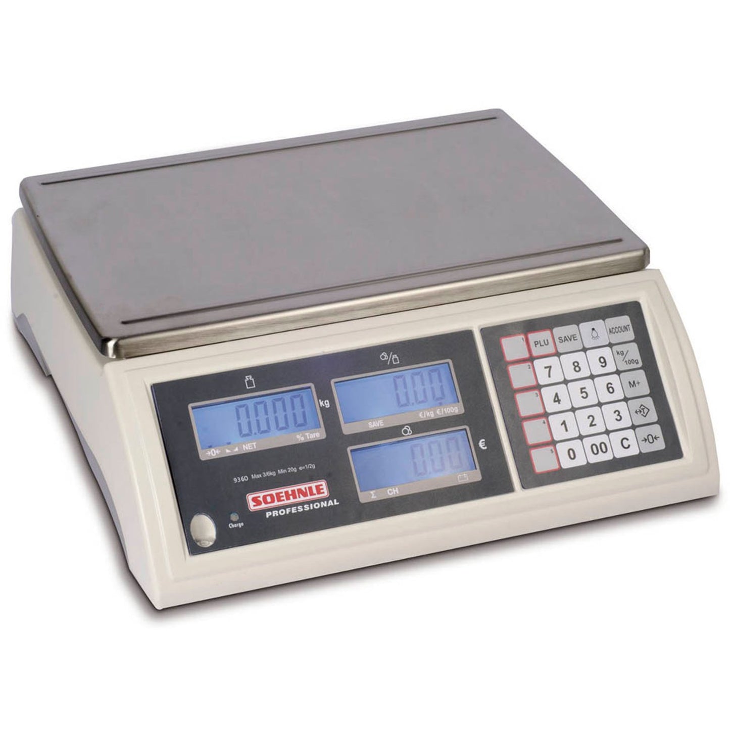 SOEHNLE PROFESSIONAL Zählwaage 9360 grau für max. 15 kg | 9360.02.001