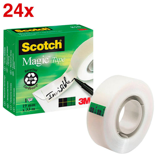 Scotch Magic™ Tape Klebefilm matt 19,0 mm x 33,0 m | 8-1933R24TPR | 1 Pack = 24 Rollen