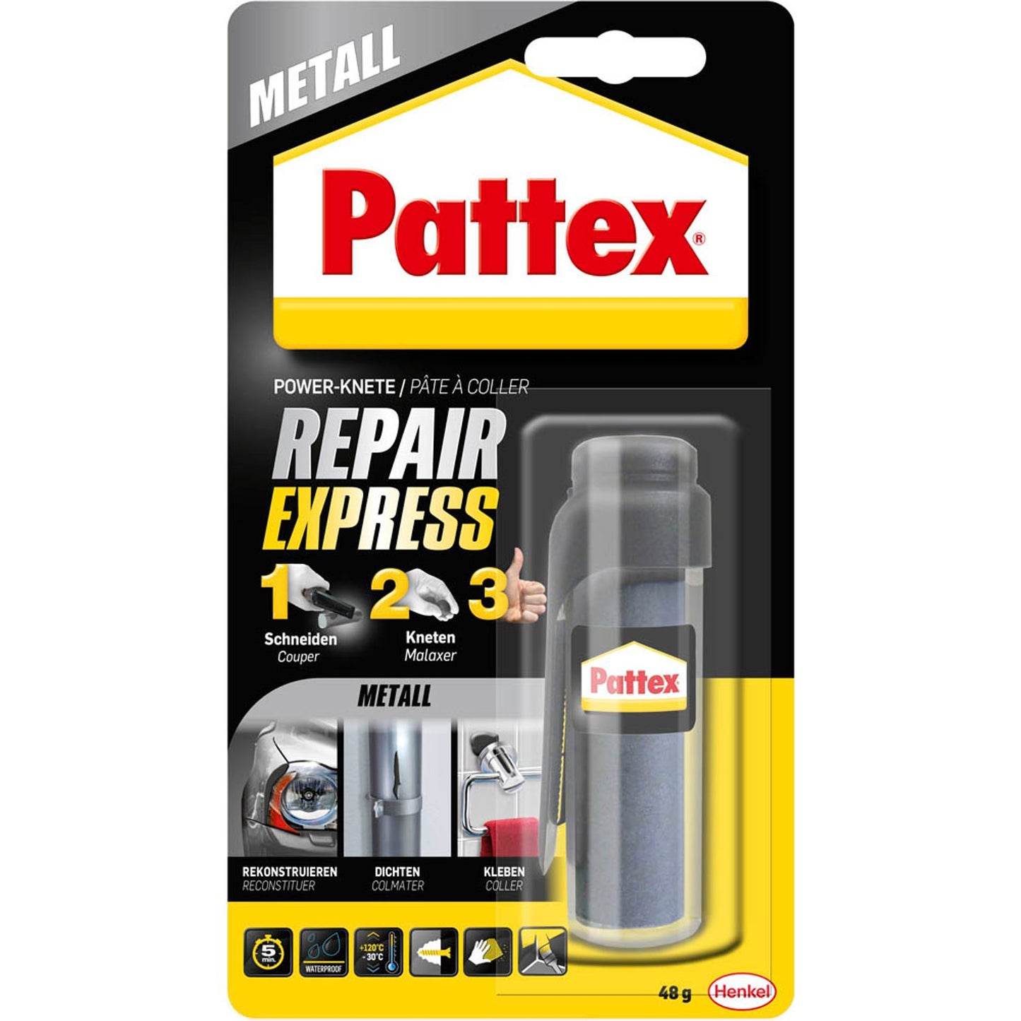 Pattex Repair Express Metall Reparaturknete 48,0 g | 9H PRE7M