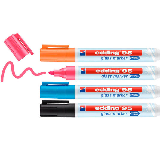 edding 95 Glasboardmarker farbsortiert 1,0 - 5,0 mm