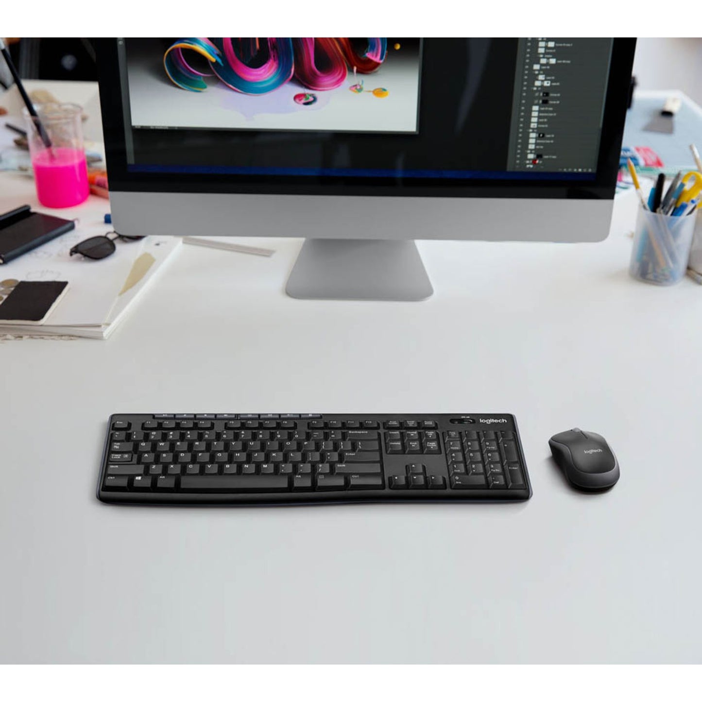 Logitech MK270 Tastatur-Maus-Set kabellos schwarz, grau | 920-004511