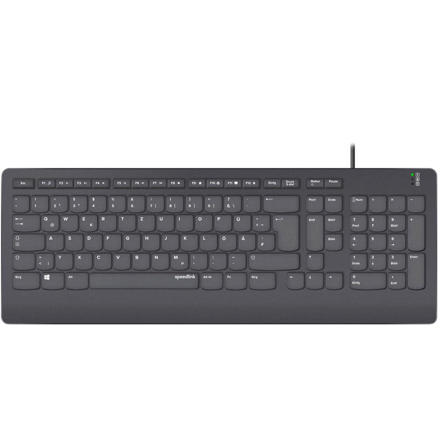 speedlink HI-GENIC Tastatur kabelgebunden schwarz | SL-640009-BK