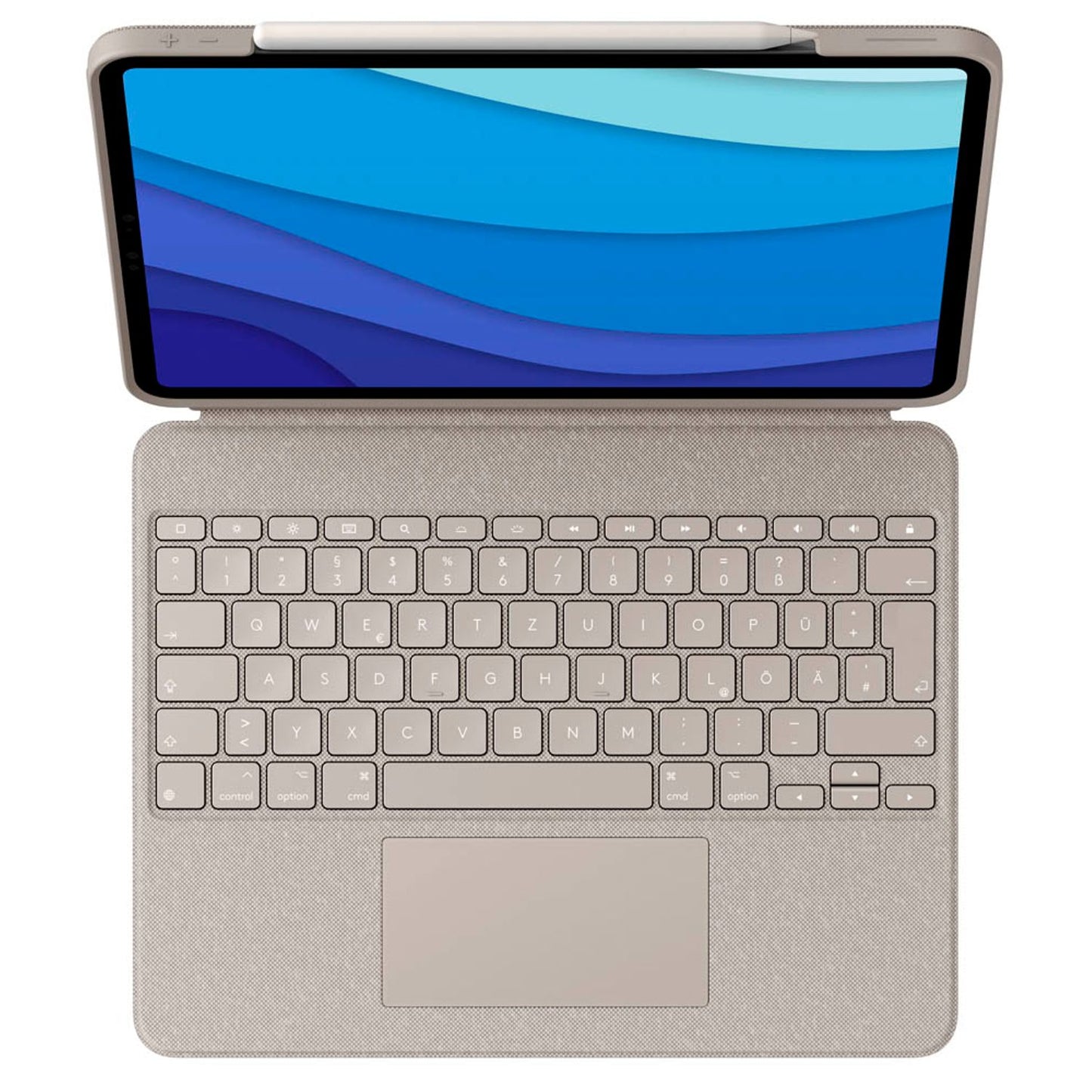 Logitech COMBO TOUCH Tablet-Tastatur sand geeignet für Apple iPad Pro 12,9" 5. Gen (2021) | 920-010216