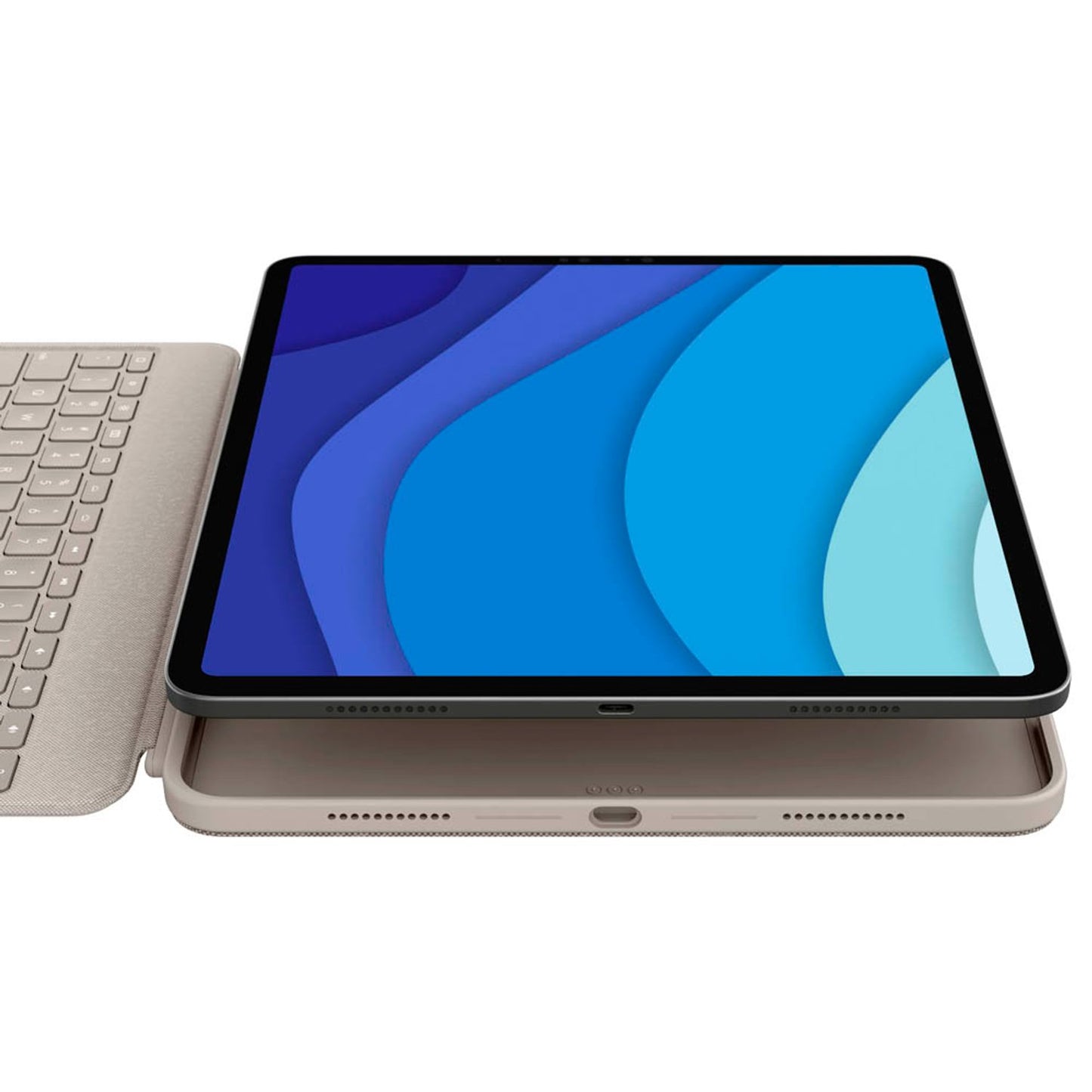 Logitech COMBO TOUCH Tablet-Tastatur sand geeignet für Apple iPad Pro 12,9" 5. Gen (2021) | 920-010216