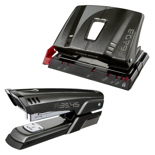 maped Locher und Heftgeräte Set Advanced Metal schwarz | 898011