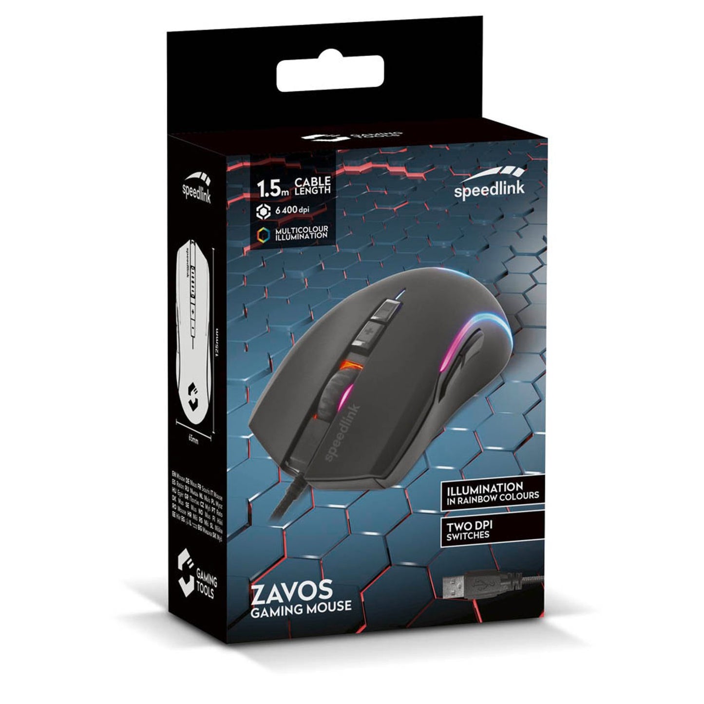 speedlink ZAVOS Gaming Maus kabelgebunden schwarz | SL-680022-RRBK