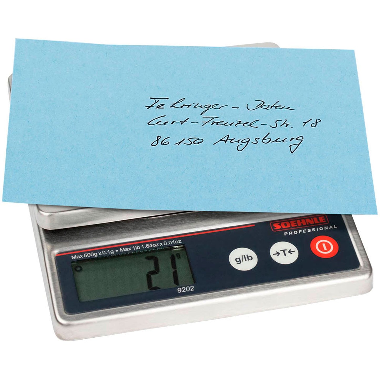 SOEHNLE PROFESSIONAL Briefwaage 9202 silber für max. 0,5 kg | 9202.10.001