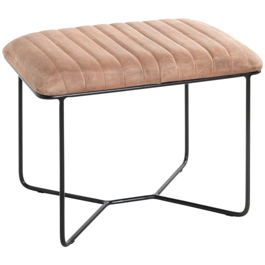 HAKU Möbel Hocker braun Leder | 25850