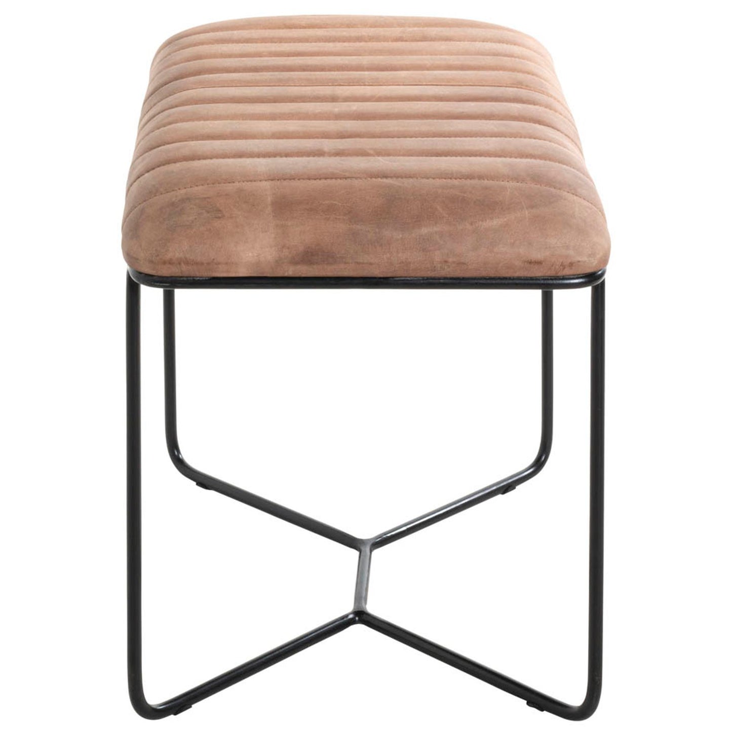 HAKU Möbel Hocker braun Leder | 25850