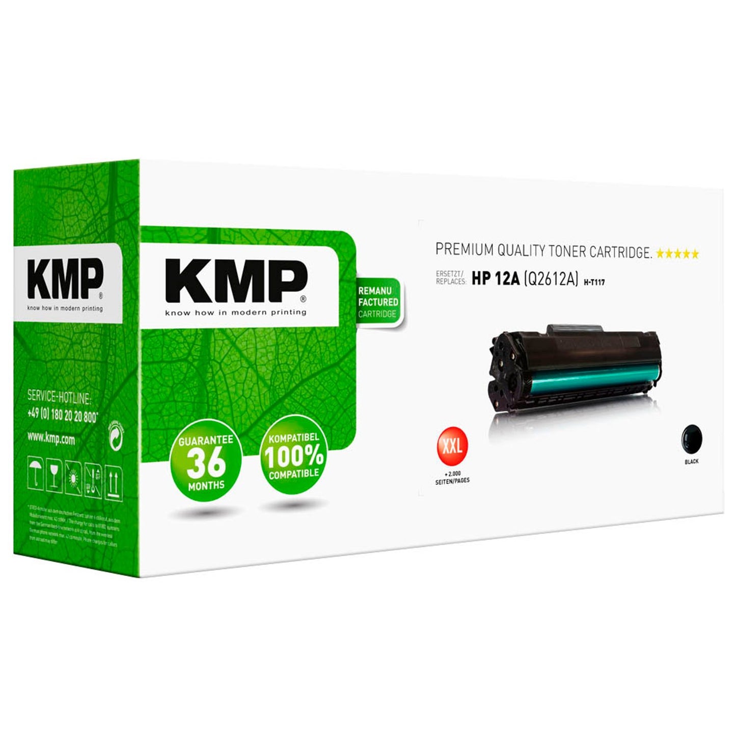 KMP H-T117 schwarz Toner kompatibel zu HP 12XXL (Q2612A) | 1114,5000