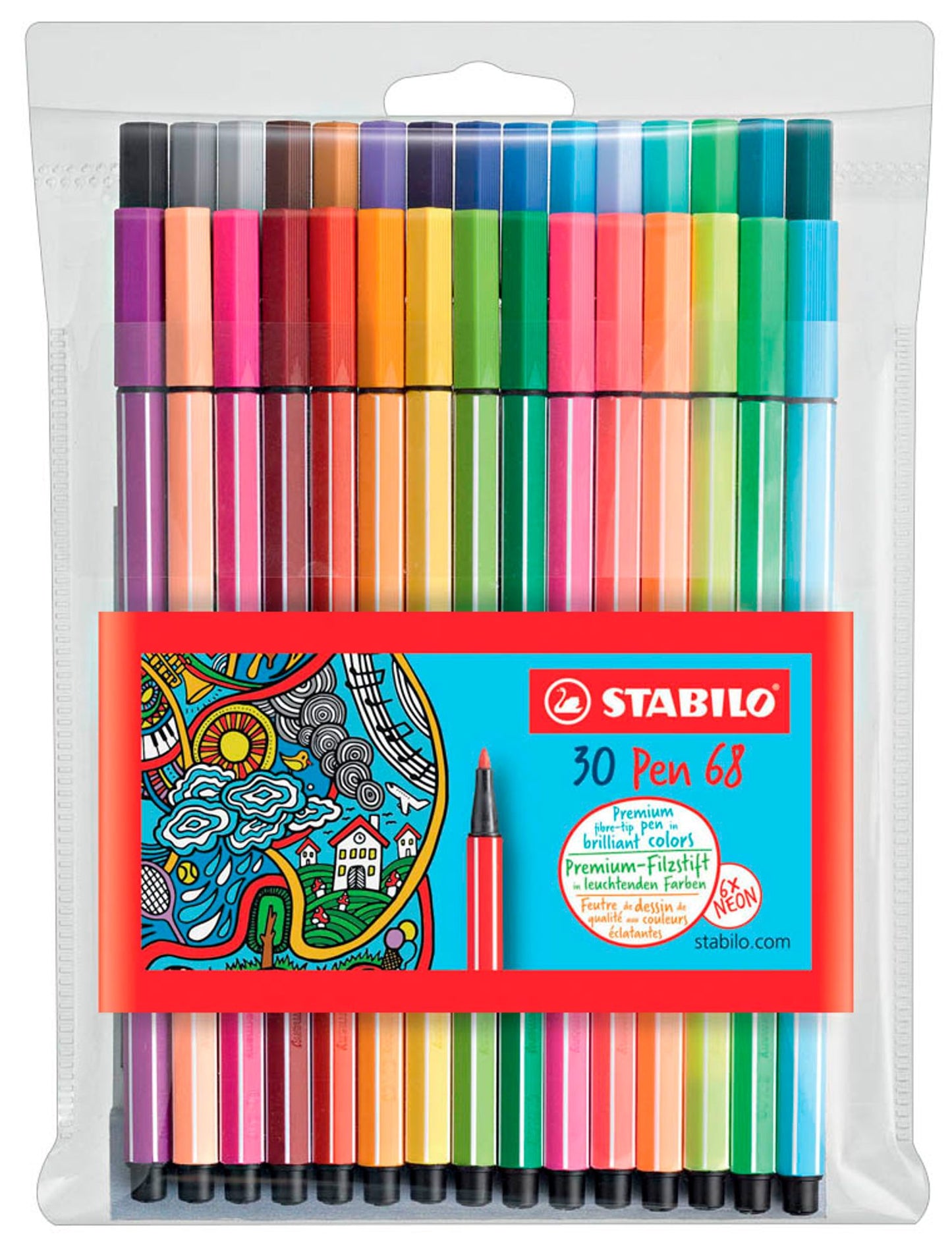 STABILO Pen 68 Filzstifte farbsortiert,