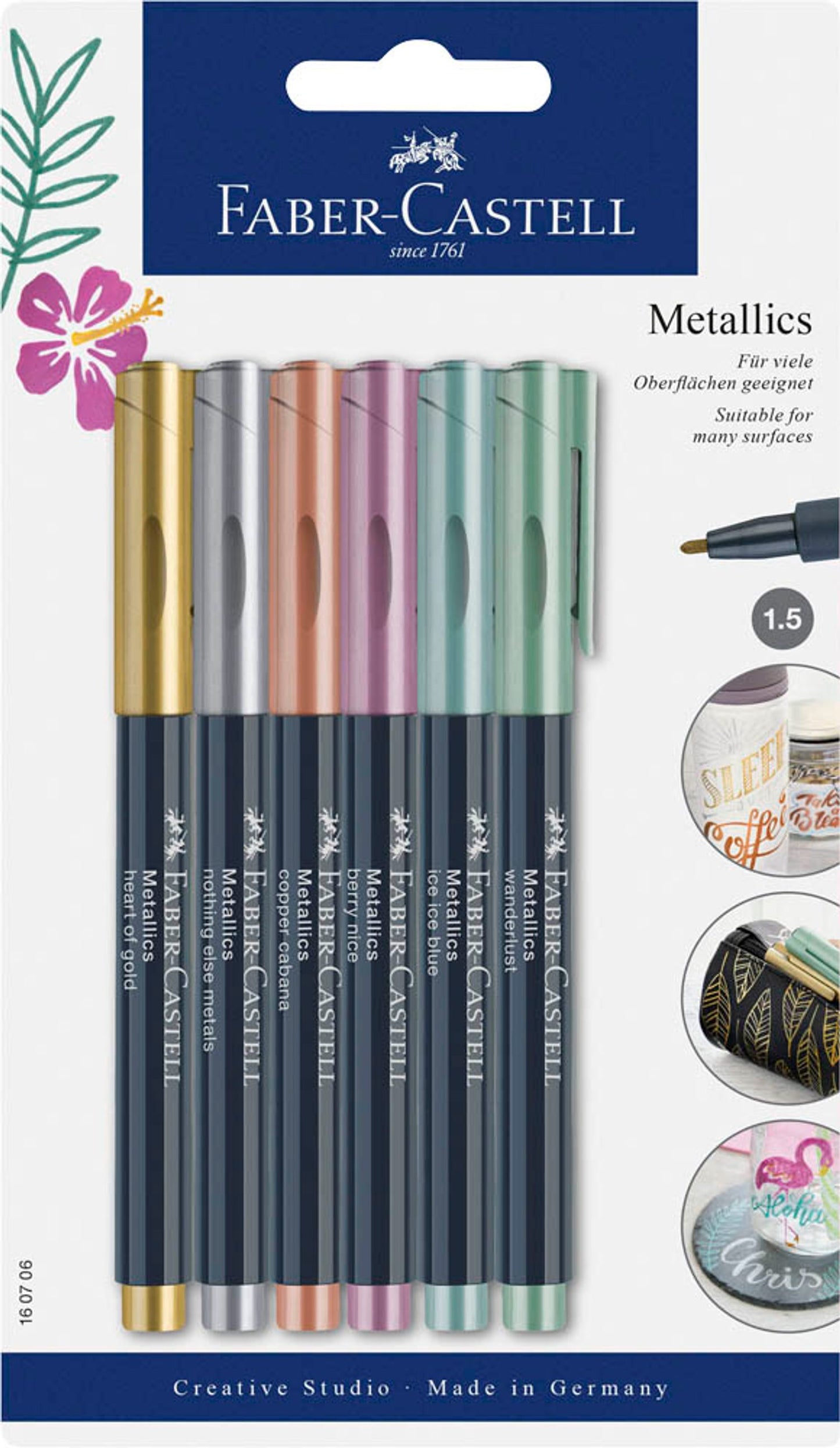 FABER-CASTELL Permanentmarker farbsortiert 1,5 mm,
