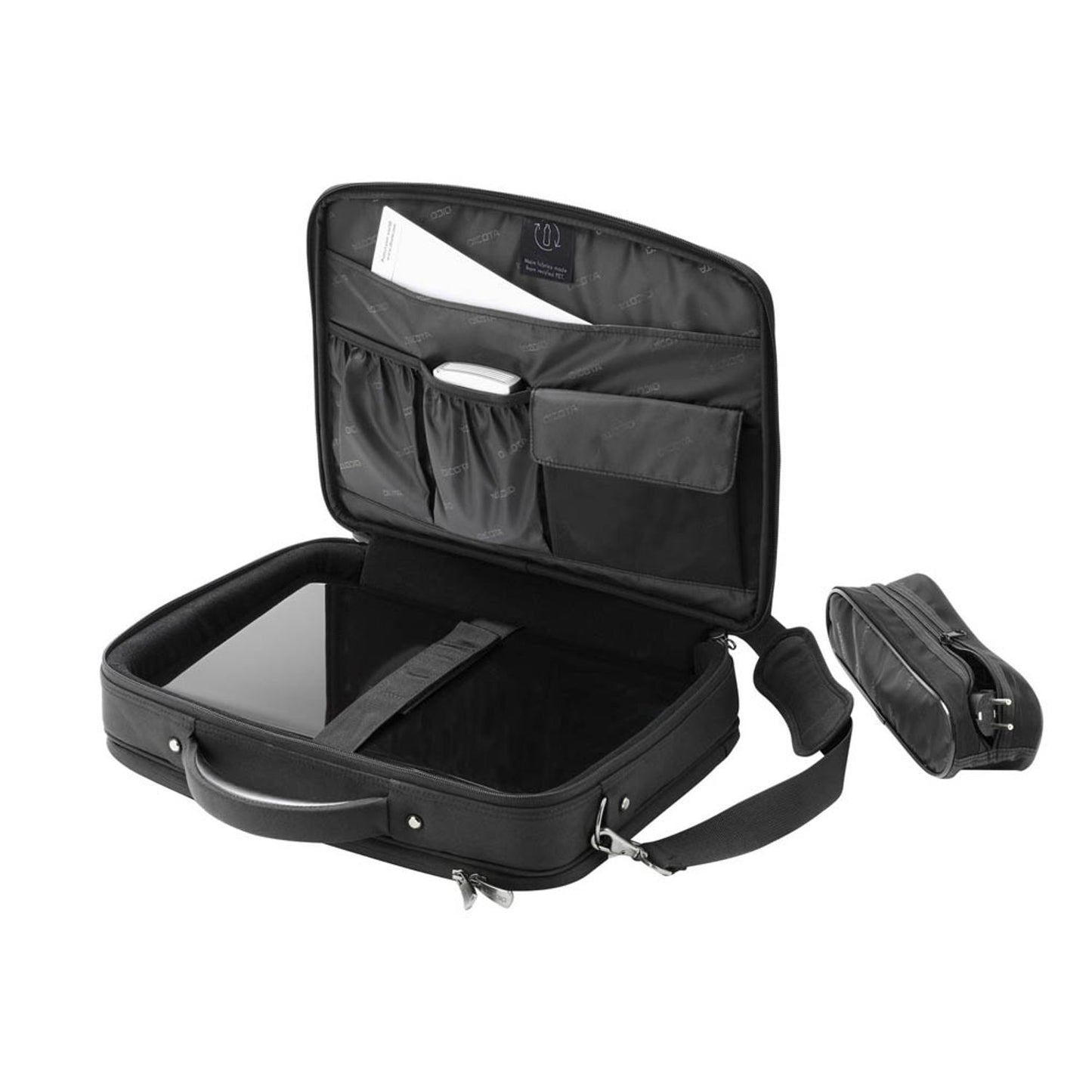 DICOTA Laptoptasche Eco Multi PLUS Kunstfaser schwarz bis 39,6 cm (15,6 Zoll) | D30144-RPET