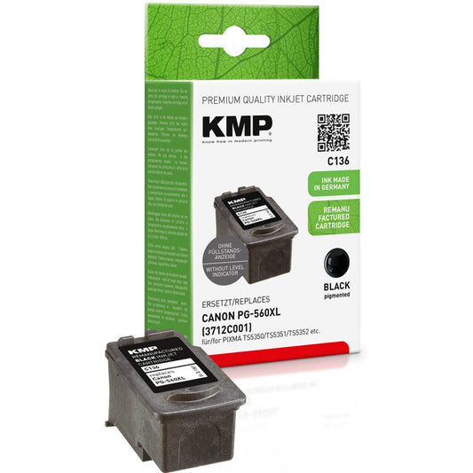 KMP C136 schwarz Druckerpatrone kompatibel zu Canon PG-560XL | 1581,4001
