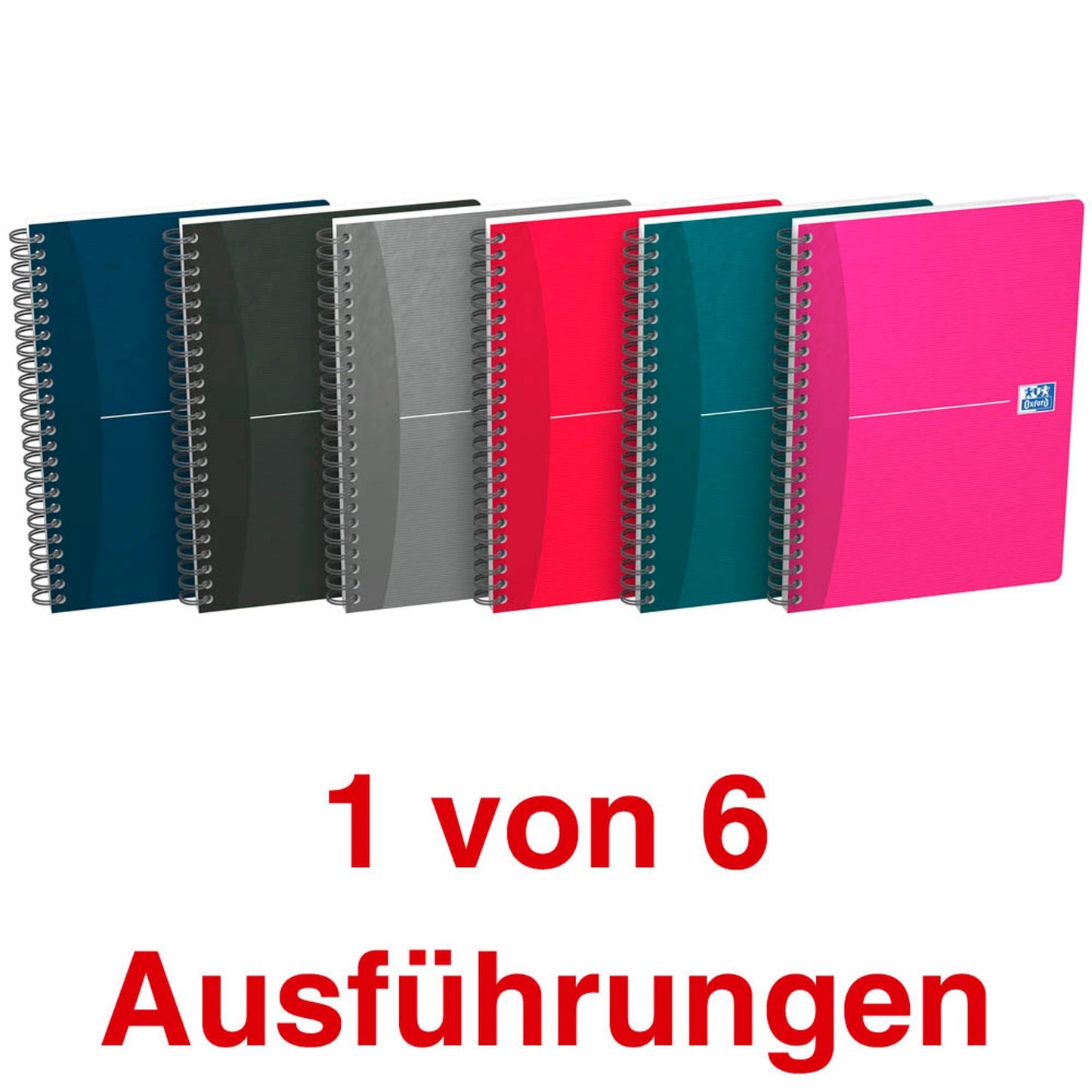 OXFORD Collegeblock Office Essentials Spiralbuch kariert DIN A5 ohne Rand | 100102938