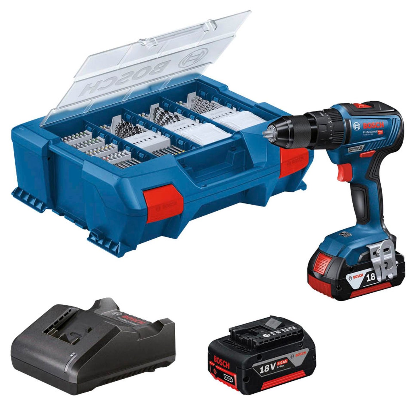 BOSCH Professional GSB 18V-55 Akku-Schlagbohrschrauber 18,0 V,