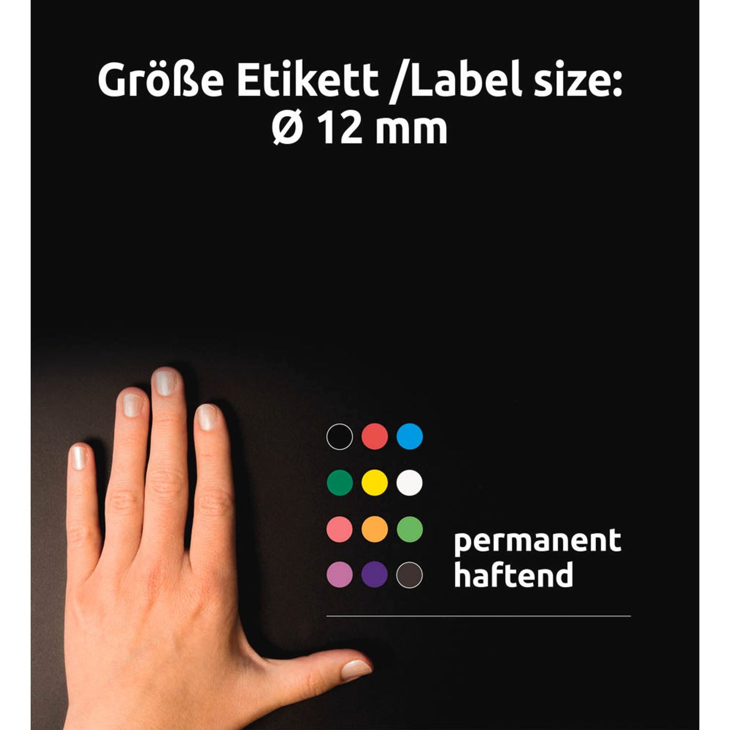 AVERY Zweckform Klebepunkte leuchtorange Ø 12,0 mm | 3148 | 1 Pack = 270 St.