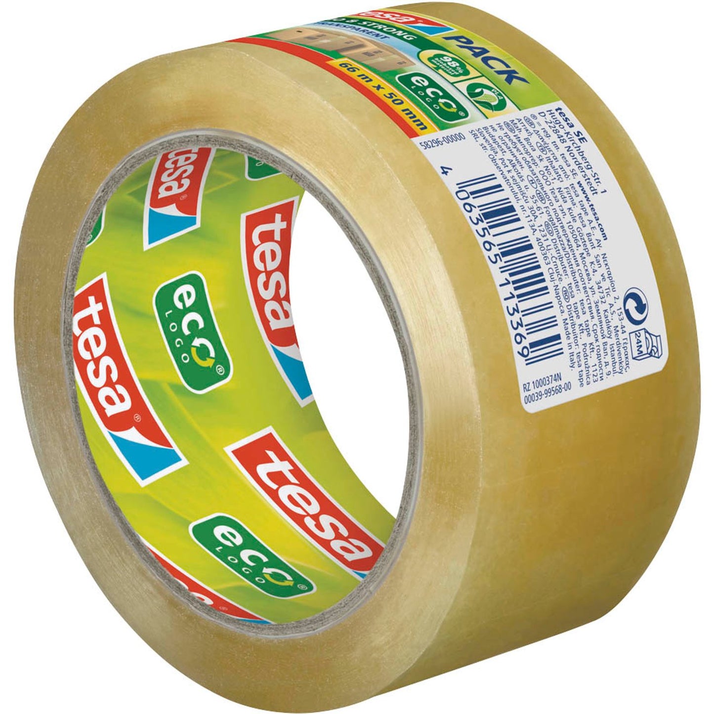 tesa Packband pack® BIO & STRONG transparent 50,0 mm x 66,0 m | 58296-00000-01