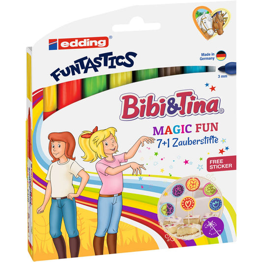 edding Bibi & Tina FUNTASTICS e-13 Filzstifte farbsortiert | 4-13-8-1 | 1 Set = 8 St.
