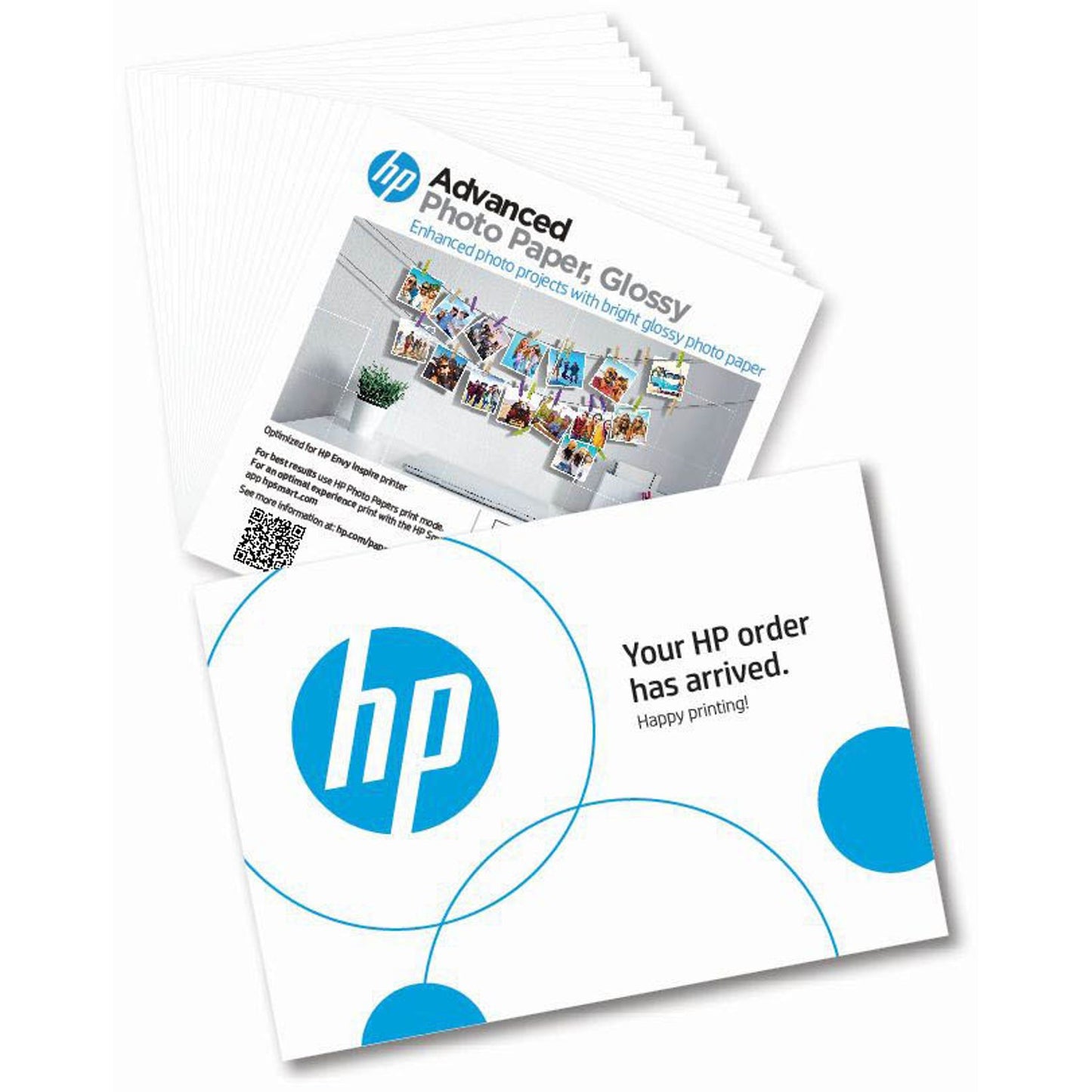 HP Fotopapier 12,7 x 12,7 cm glänzend 250 g/qm | 49V50A | 1 Pack = 20 Blatt