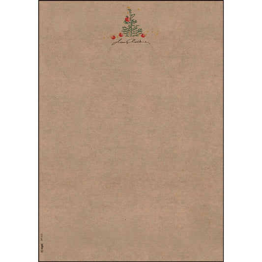 SIGEL Weihnachtsbriefpapier Christmas with Apples Motiv DIN A4 100 g/qm | DP415 | 1 Pack = 100 Blatt