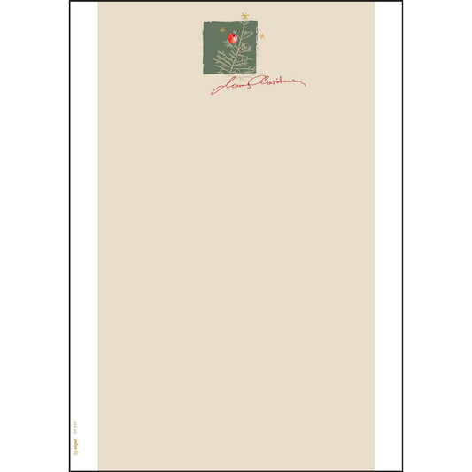 SIGEL Weihnachtsbriefpapier White Apple Motiv DIN A4 90 g/qm | DP256 | 1 Pack = 100 Blatt
