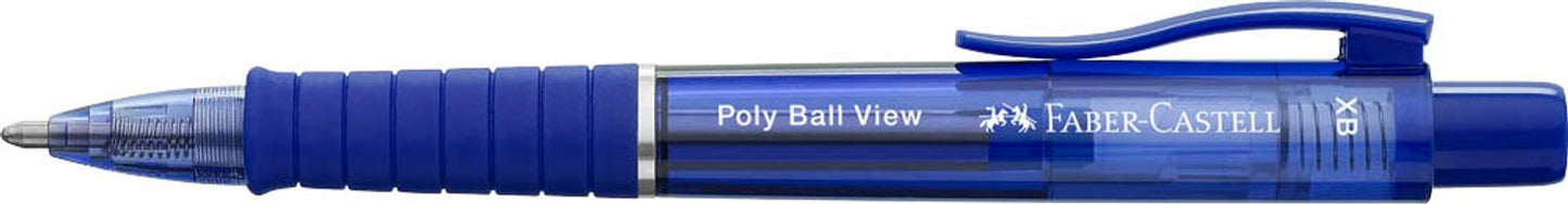 FABER-CASTELL Kugelschreiber Poly Ball View, Schreibfarbe: blau, 1 St.